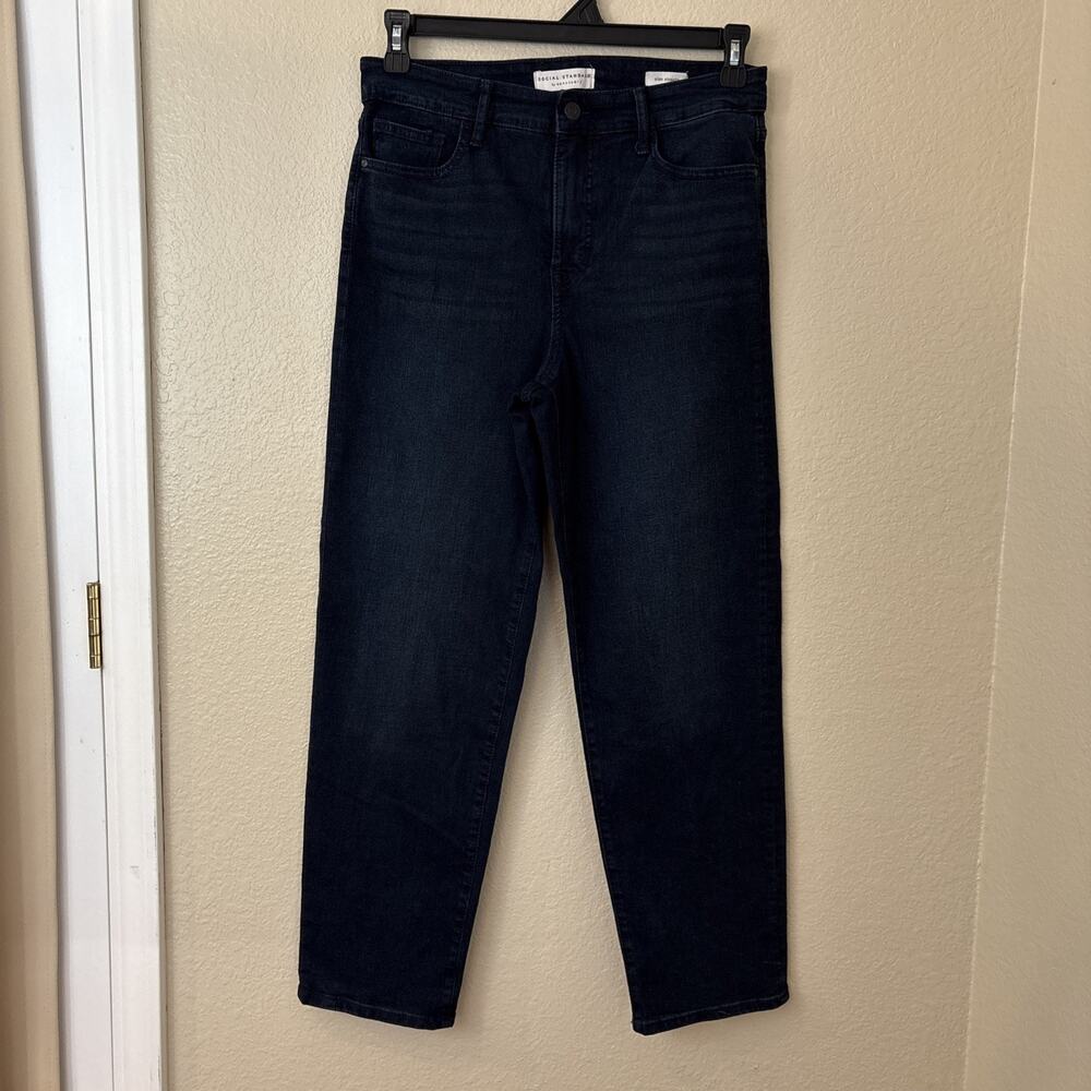 Social Standard by Sanctuary Jeans Women Dark Wash Slim Straight, Size 10/30